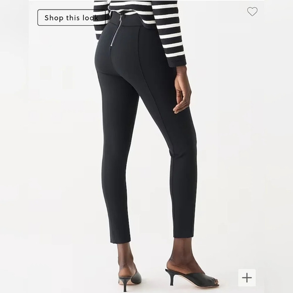 J. Crew Black Pixie‎ Pant with Gold Exposed Zipper Detail size 6R - Picture 6 of 6